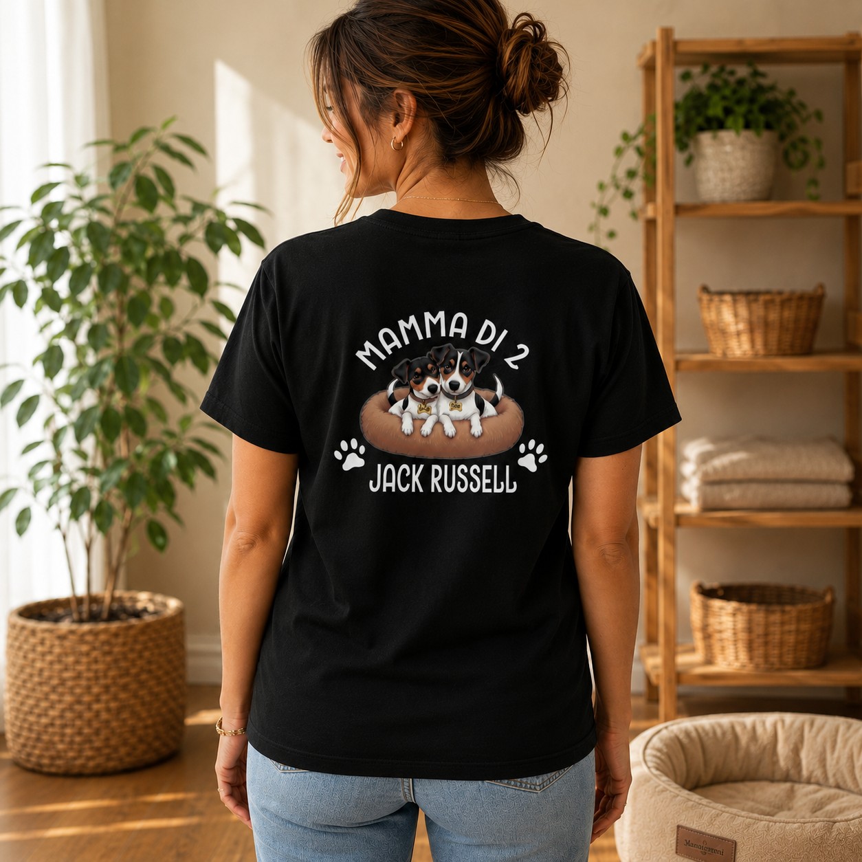 T-Shirt Personalizzata Mamma di Zampa in Cotone
